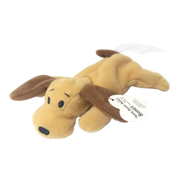 Ty McDonalds Teenie Beanie Baby - Bones The Dog 6” 1993 - Picture 2 of 9